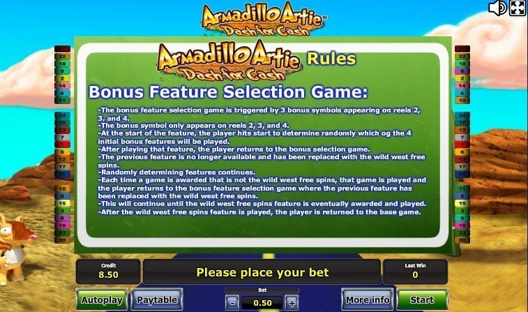 бонусы в Armadillo Artie бонусы в Armadillo Artie