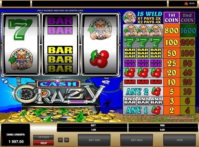 игровой слот Cash Crazy игровой слот Cash Crazy