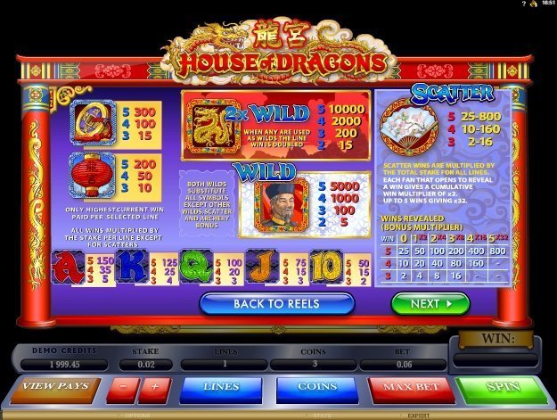 таблица выплат House of Dragons таблица выплат House of Dragons