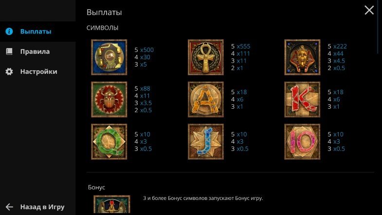 таблица выплат Legend of Ra таблица выплат Legend of Ra