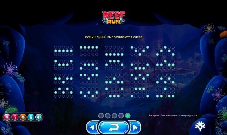 линии выплат Reef Run линии выплат Reef Run